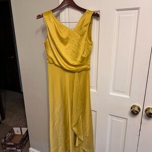 Just...Taylor Asymmetrical Dress in Vibrant Yellow